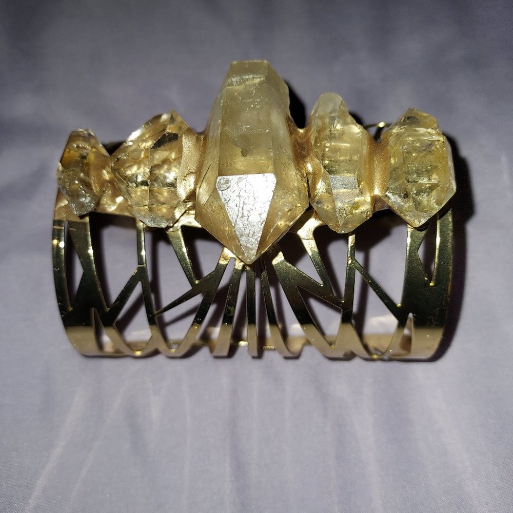 Crystal smokey quartz bracelet